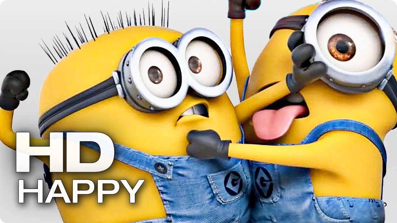 Don't worry. Be happy! Too minions are fighting against each other for nothing instead of being happy and having fun together.